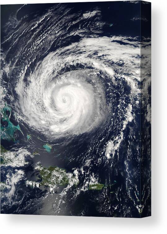 Jeanne Canvas Print featuring the photograph Hurricane Jeanne #1 by Nasa/science Photo Library