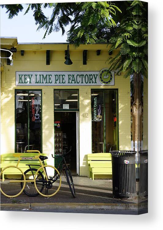 Key West Canvas Print featuring the photograph Key Lime Pie by Laurie Perry