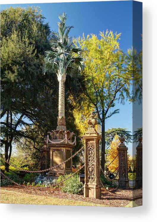 Palmetto Canvas Print featuring the photograph Palmetto Regiment Monument #1 by Charles Hite