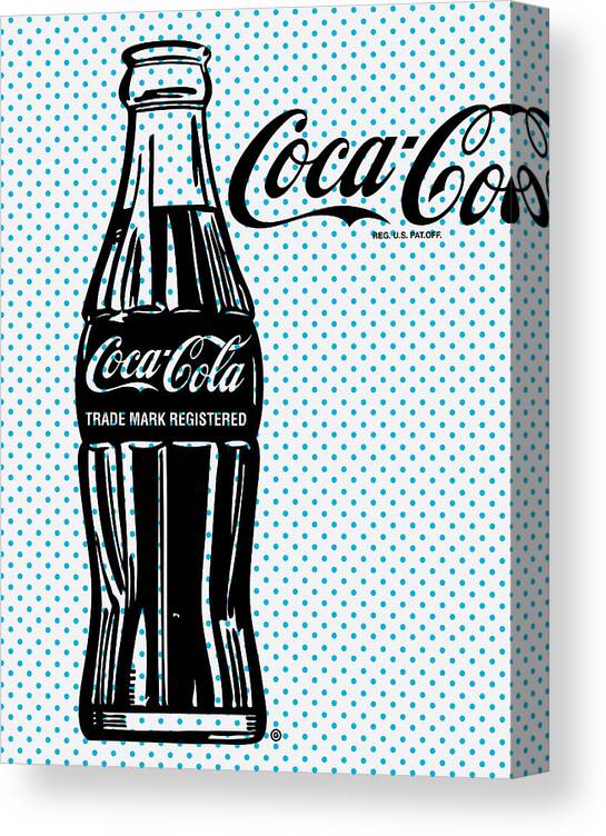 Logo Canvas Print featuring the digital art POP Coke Bottle by Gary Grayson