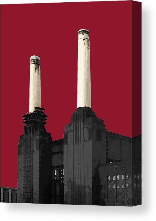 Eye Canvas Print featuring the mixed media Power - Blazing RED by BFA Prints