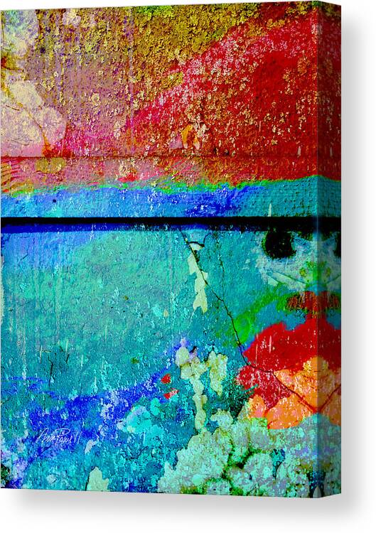 Abstract Canvas Print featuring the photograph The Wall abstract photograph #1 by Ann Powell