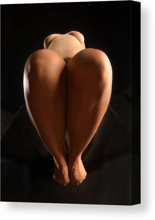 1680 Full Figure Nude Knees Canvas Print