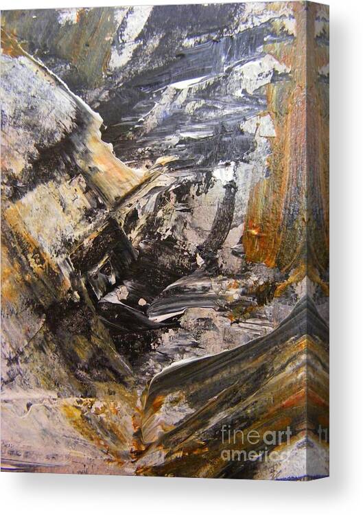 Coal Mining Canvas Print featuring the painting Quest for Coal by Nancy Kane Chapman