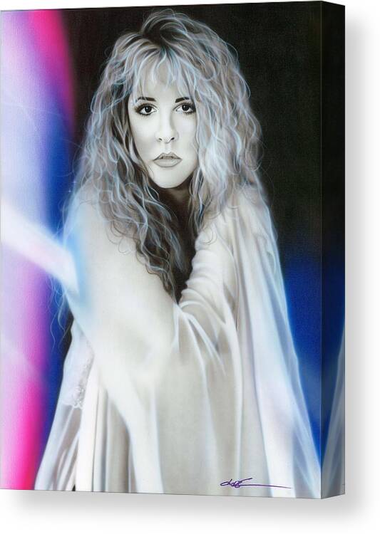 Stevie Canvas Print featuring the painting Stevie Nicks by Christian Chapman Art