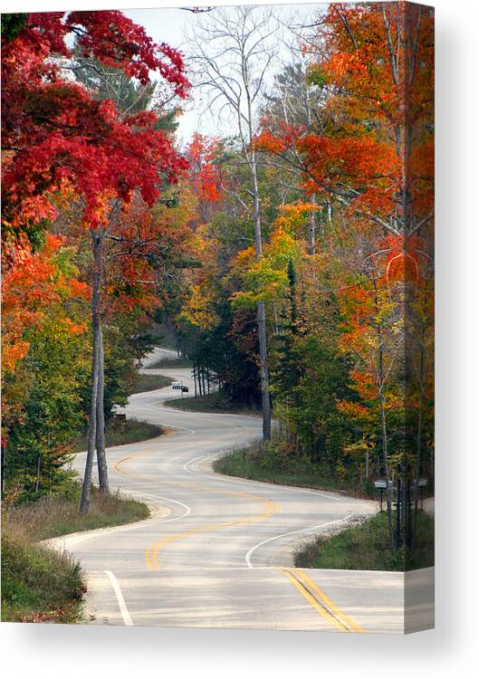 North Port Canvas Print featuring the photograph Swervy Road at North Port by David T Wilkinson