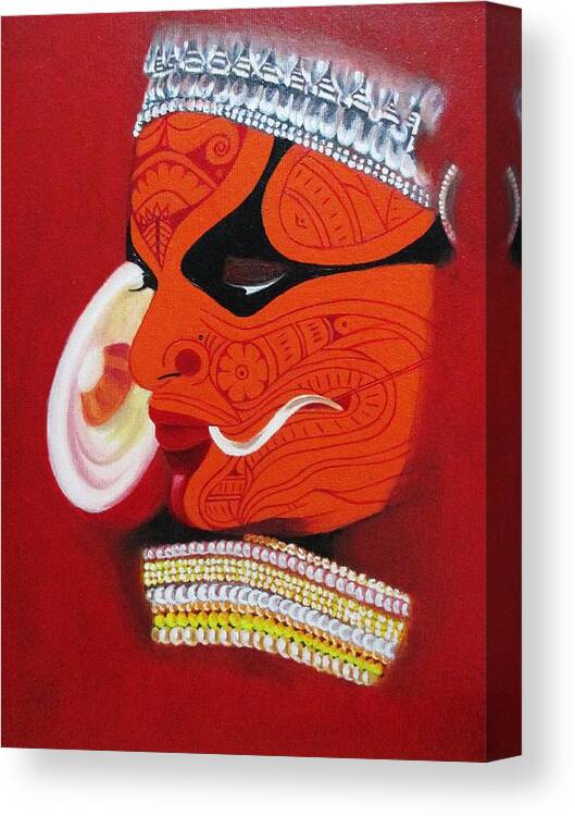 Fusion  Kathakali  Theyyam  ACRYLIC ON CANVAS  Portrait  AN265286500   Dirumscom