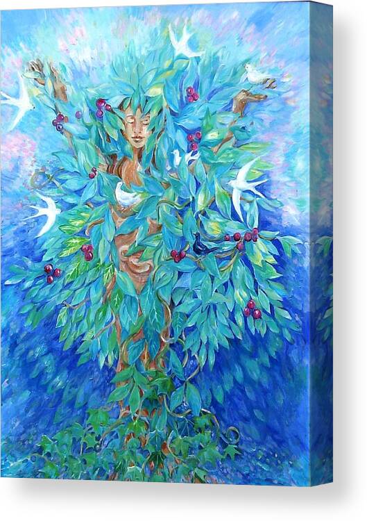 Tree Canvas Print featuring the painting Tree of Life #1 by Trudi Doyle