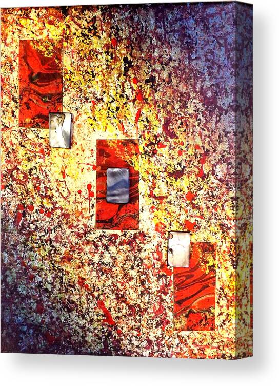 Abstract Canvas Print featuring the painting 3 Doors Down by Darren Robinson
