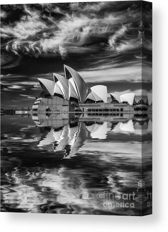 Sydney Opera House Canvas Print featuring the photograph Sydney Opera House abstract by Sheila Smart Fine Art Photography
