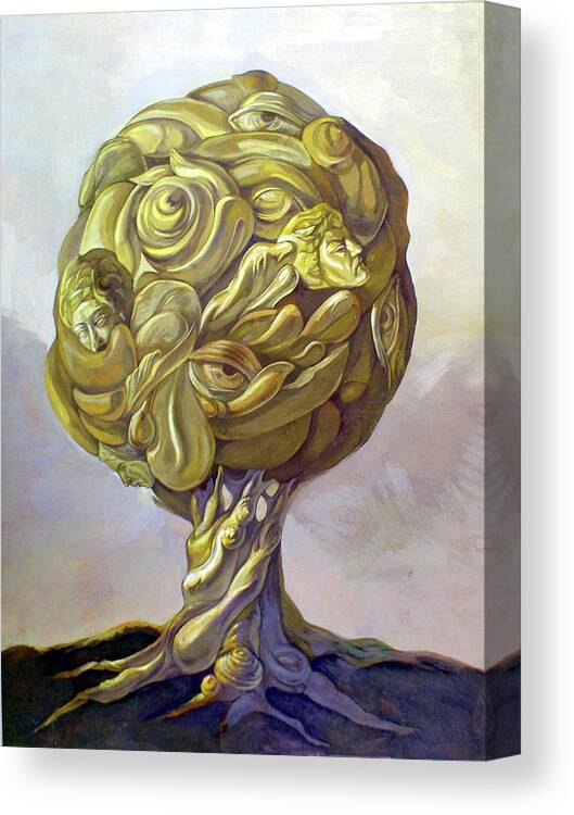 Tree Of Knowledge Canvas Print featuring the painting Tree of Knowledge #2 by Filip Mihail