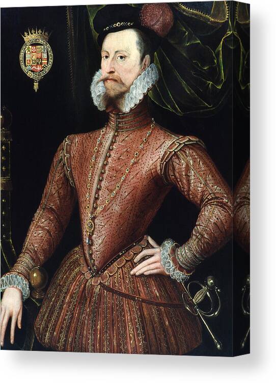 1575 Canvas Print featuring the painting Robert Dudley (1532-1588) #4 by Granger