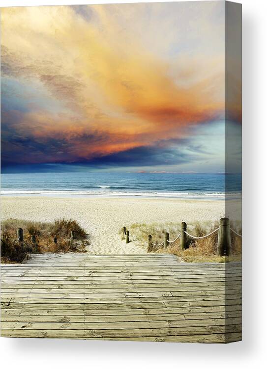 Beach Canvas Print featuring the photograph Beach view #5 by Les Cunliffe