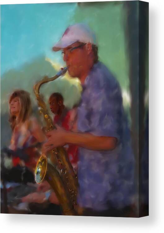 Music Canvas Print featuring the photograph Afternoon Jazz by Gary De Capua