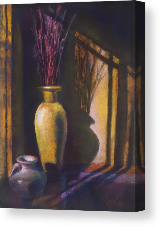 Interior Still Life Canvas Print featuring the painting Amber Afternoon by Marjie Eakin-Petty