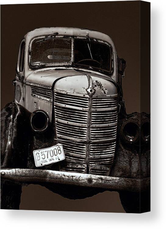 Car Canvas Print featuring the photograph An Old Truck by Cathy Anderson
