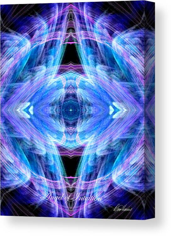 Angel Canvas Print featuring the digital art Angel of Intuition by Diana Haronis