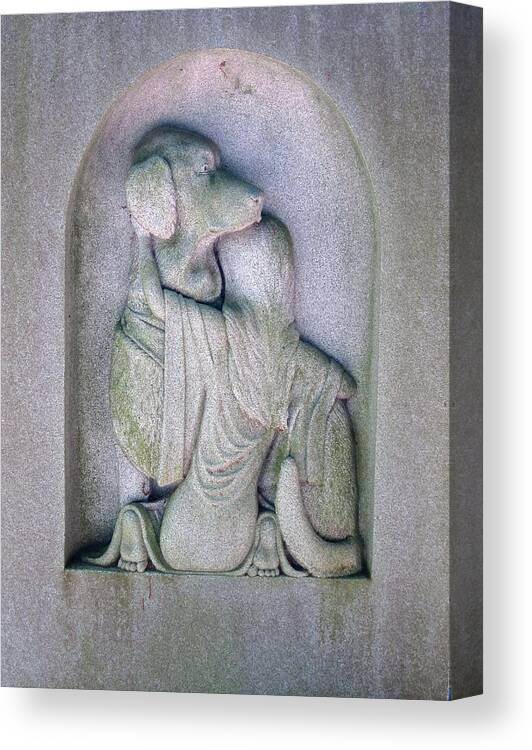 Headstone Canvas Print featuring the photograph Animal Lover by Pat Exum