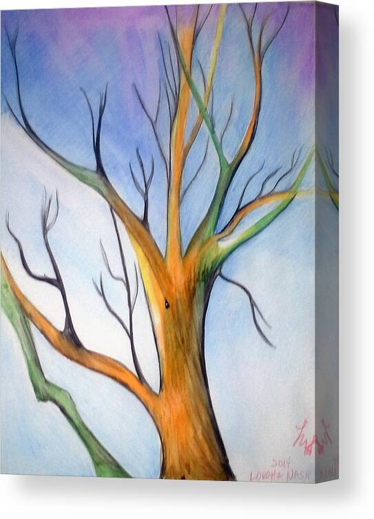 Tree Canvas Print featuring the painting Another tree watercolor by Loretta Nash