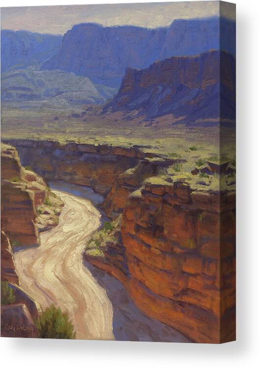 Grand Canyon Canvas Print featuring the painting Around the Bend by Cody DeLong