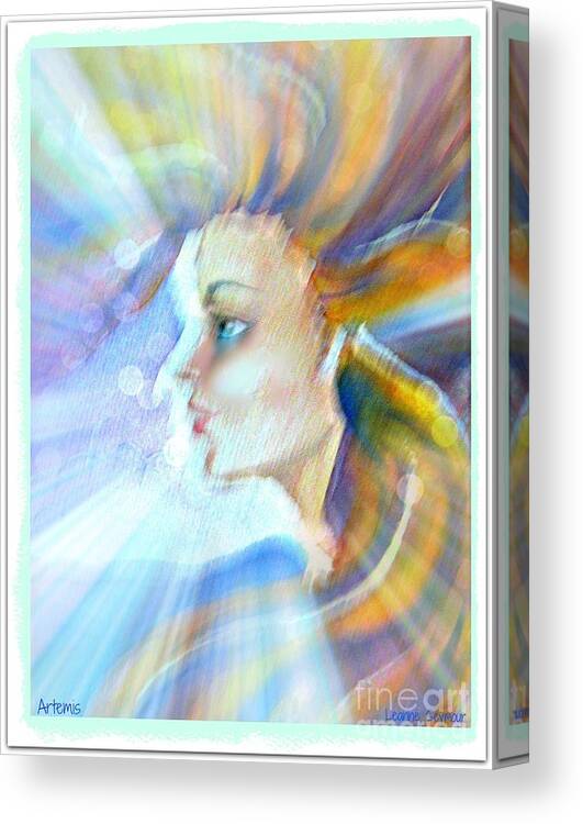 Female Canvas Print featuring the painting Artemis by Leanne Seymour