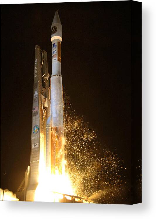 Astronomy Canvas Print featuring the photograph Atlas V Rocket Taking Off by Science Source