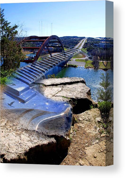 360 Bridge Canvas Print featuring the photograph Austin Bridge of Music and Art by James Granberry