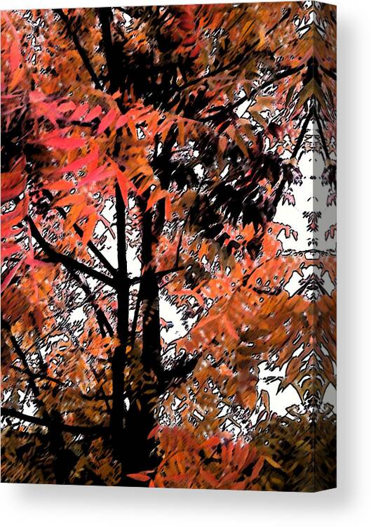 Tree Canvas Print featuring the digital art Autumn Tree 2 by Eric Forster