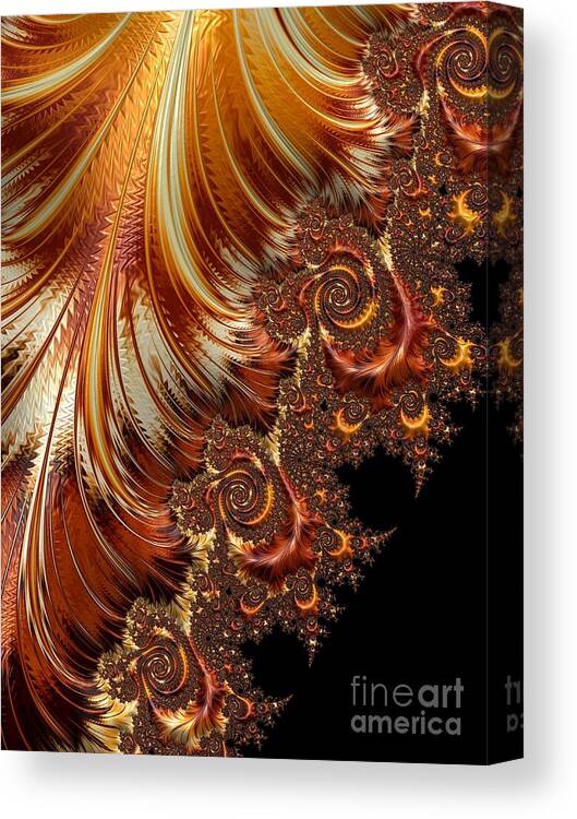 Orange Canvas Print featuring the digital art Autumn's Peak by Heidi Smith