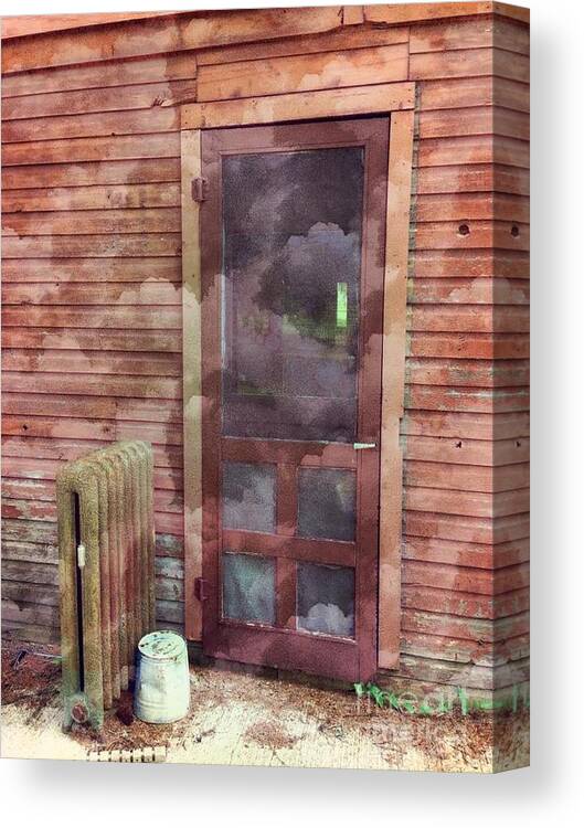 Back Door Canvas Print featuring the digital art Back Door by Lynellen Nielsen