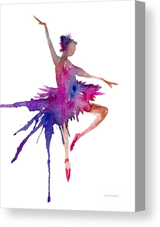 Ballet Canvas Print featuring the painting Ballet Retire Devant by Amy Kirkpatrick