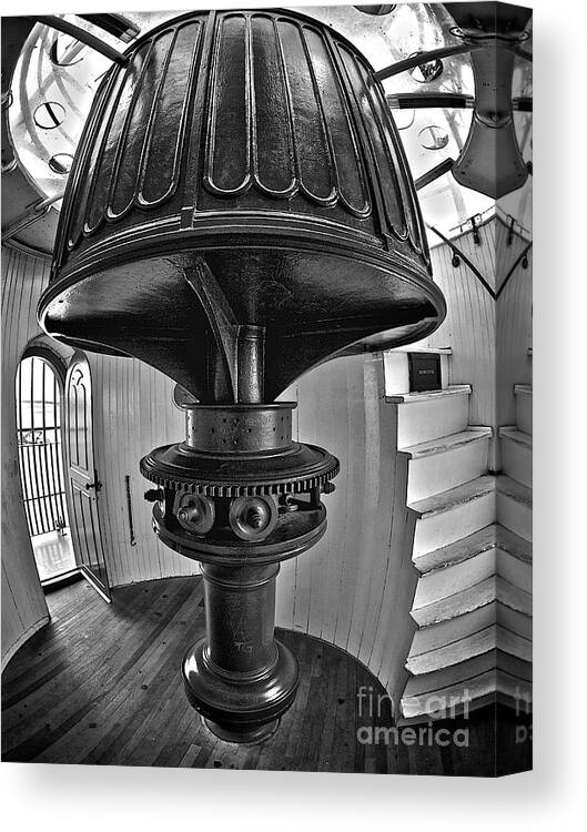 Lbi Canvas Print featuring the photograph Barney's Gears in Black and White by Mark Miller