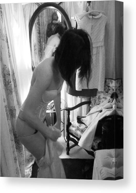 Erotic Canvas Print featuring the photograph Being the Muse 1 by David Trotter