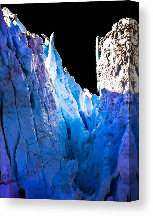 Iceberg Canvas Print featuring the photograph Blue Shivers by Karen Wiles