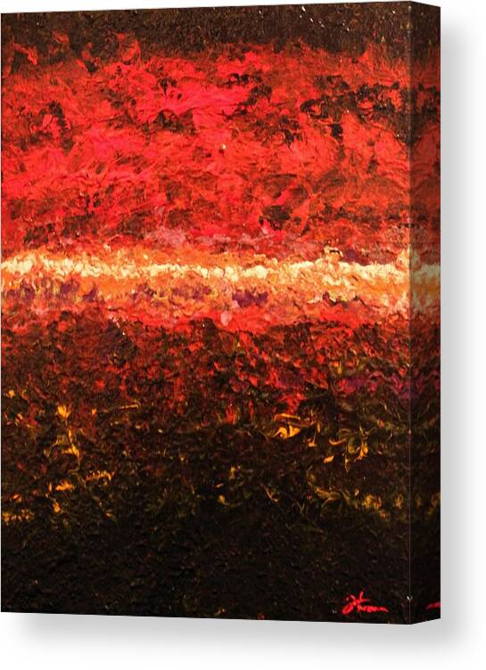 Abstract Canvas Print featuring the painting Boiling Point by Todd Hoover