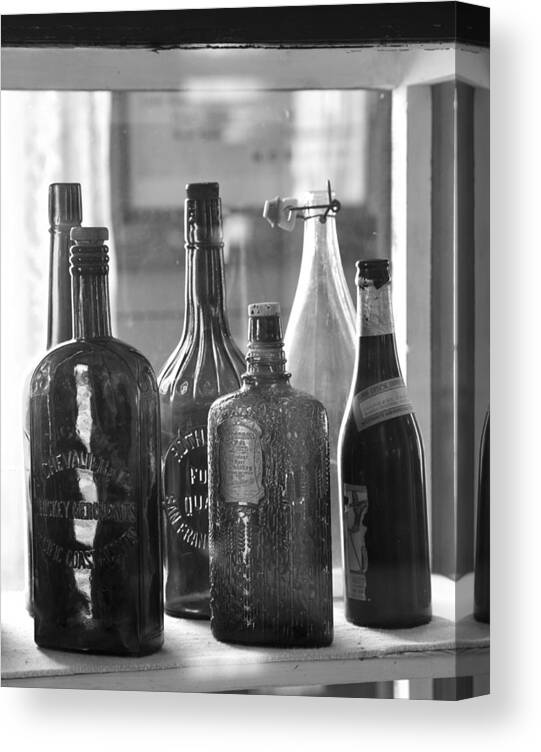 Old Bottles Canvas Print featuring the photograph Bottles of Bodie by Jim Snyder