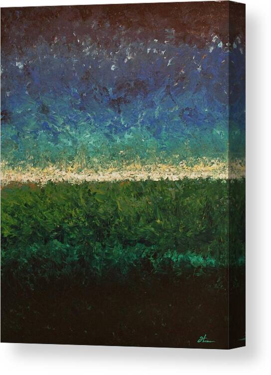 Abstract Canvas Print featuring the painting Breathe by Todd Hoover