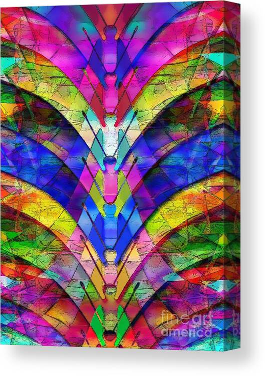 Abstract Canvas Print featuring the digital art Butterfly Collector's Dream by Klara Acel