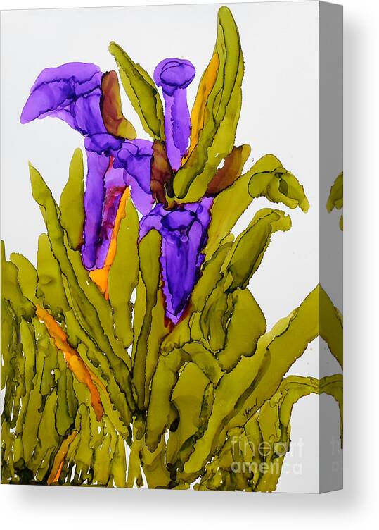 Calla Lillies Canvas Print featuring the painting Calla Lillies by Vicki Housel