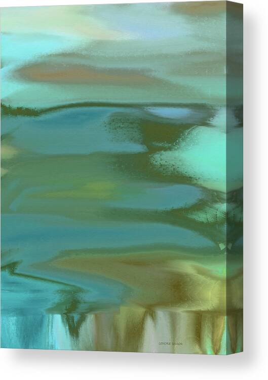 Abstract Canvas Print featuring the painting Cascading by Lenore Senior