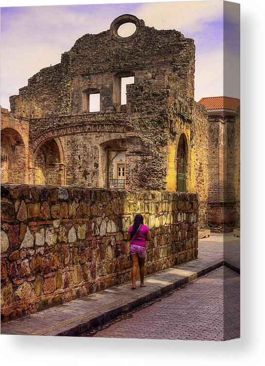 Architecture Arts Canvas Print featuring the photograph Casco Viejo Sunset by Kandy Hurley