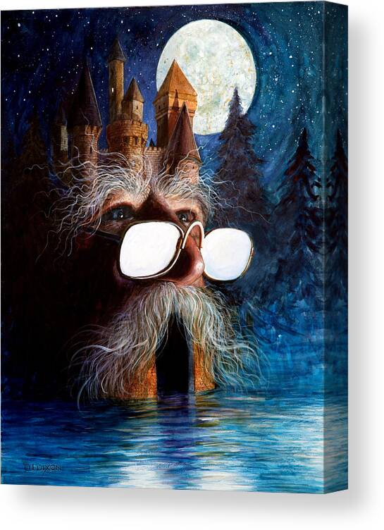 Fantasy Creatures Canvas Print featuring the painting Casolgye by Frank Robert Dixon