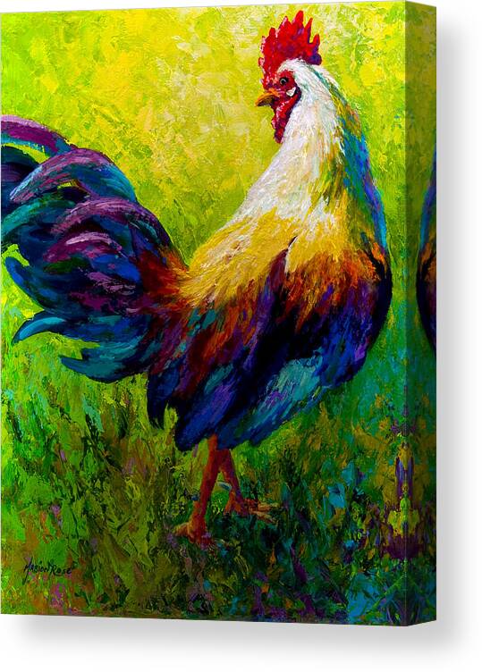Rooster Canvas Print featuring the painting CEO Of The Ranch by Marion Rose