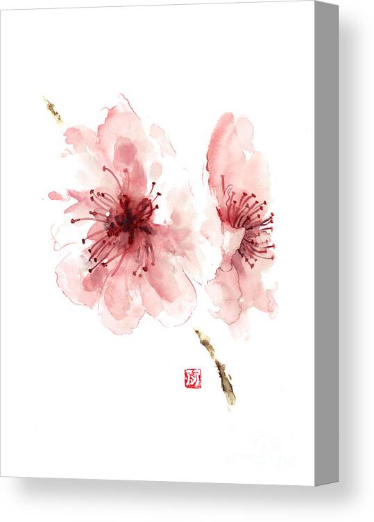 Hand Painted Sakura Bag Japanese Sakura Art Cherry Blossoms 