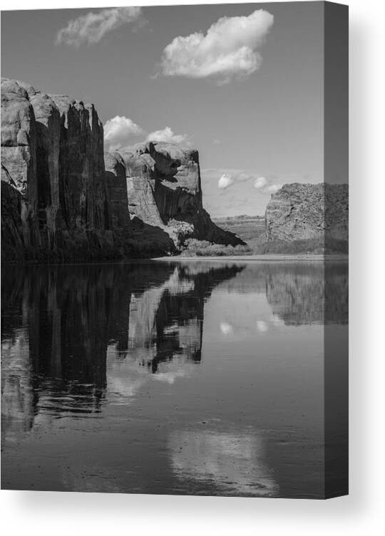 Canyons Canvas Print featuring the photograph Portal Reflection by Deborah Hughes