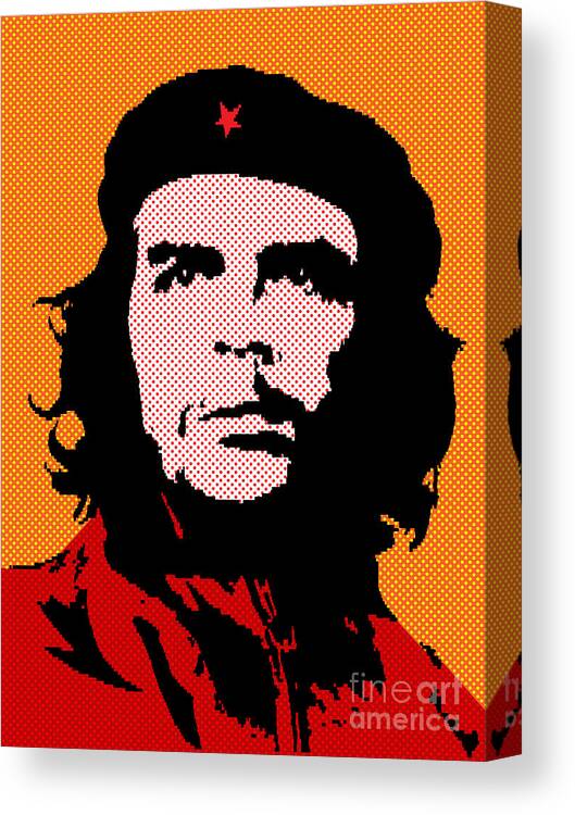 Che Guevara Canvas Print featuring the digital art Colors of Che No.3 by Bobbi Freelance