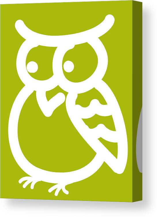 Owl Canvas Print featuring the digital art Cute Owl Nursery Print by Nursery Art