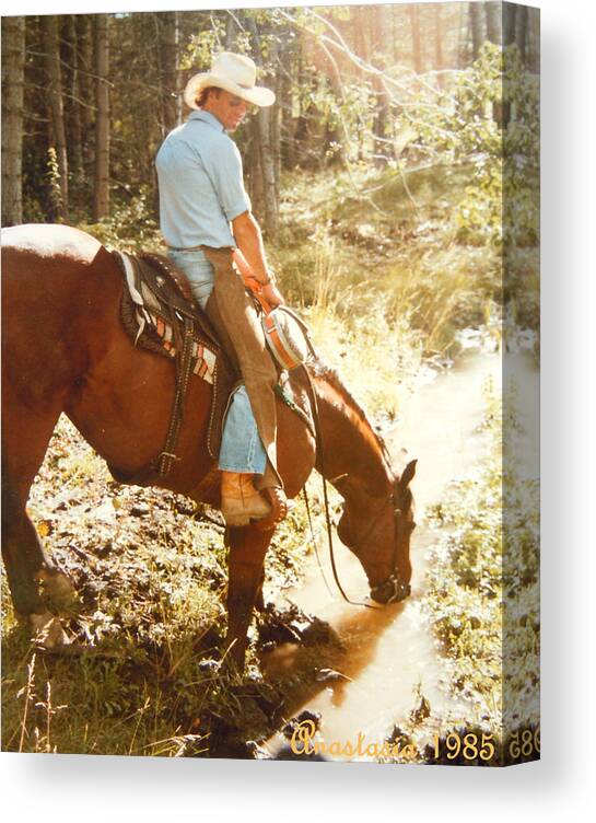 Dan Fogelberg Portrait Canvas Print featuring the photograph Dan Fogelberg Scenes from A Western Romance I by Anastasia Savage Ealy