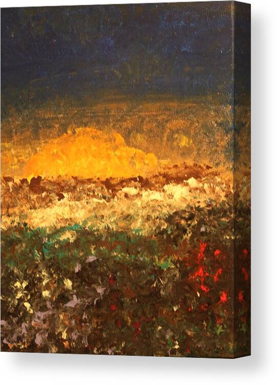 Desert Canvas Print featuring the painting Desert Bloom by Todd Hoover