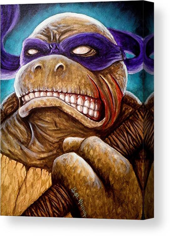 Donatello Canvas Print featuring the painting Donatello Unleashed by Al Molina